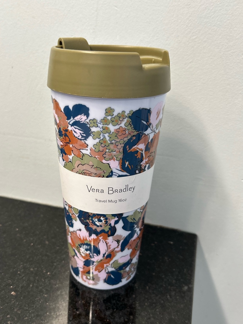 Vera Bradley Travel Mug with Floral Pattern